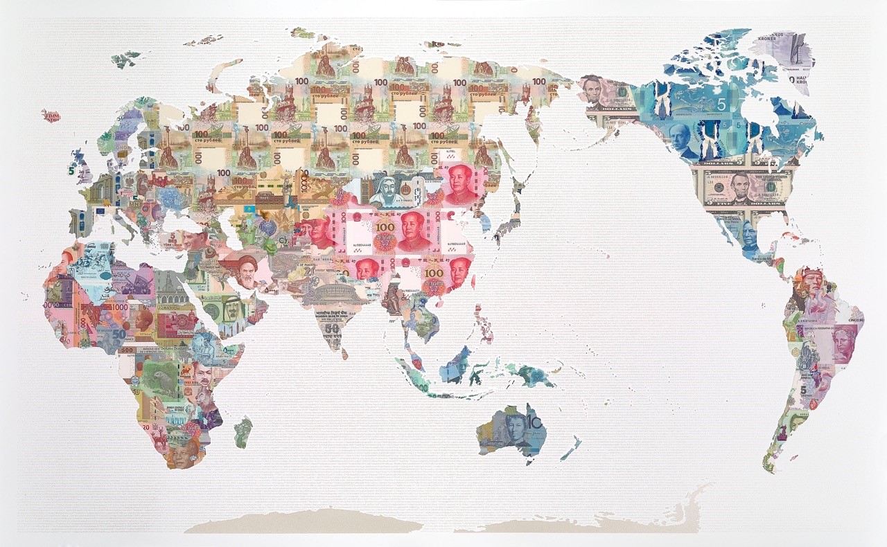 Justine Smith Money Map Of The World China Auction Justine Smith Money Map Of The World China Auction