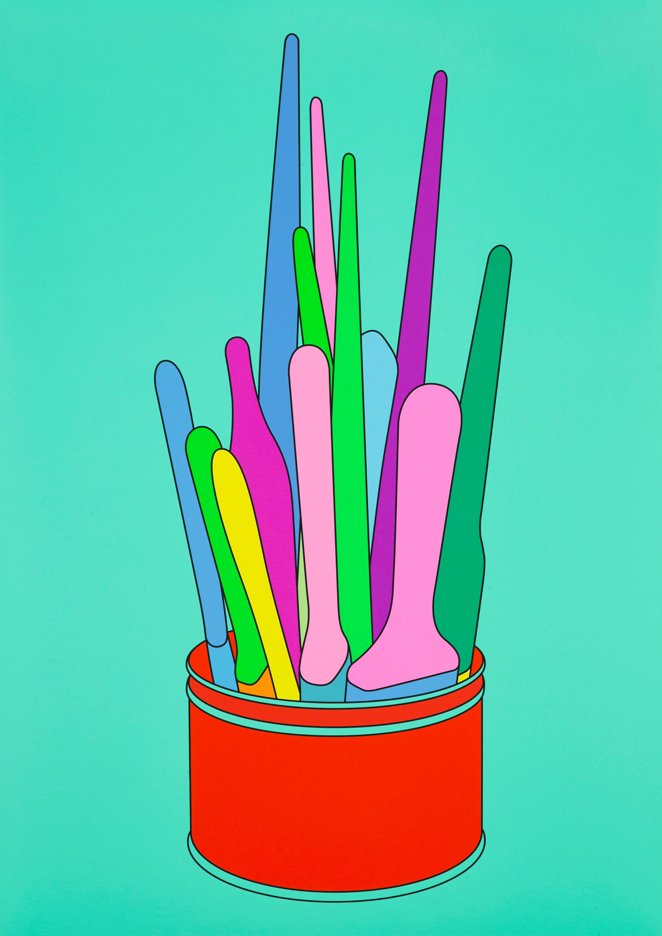 The Spring Auction - Lot 32, Michael Craig Martin, CBE RA, Savarin Can (Turquoise) image